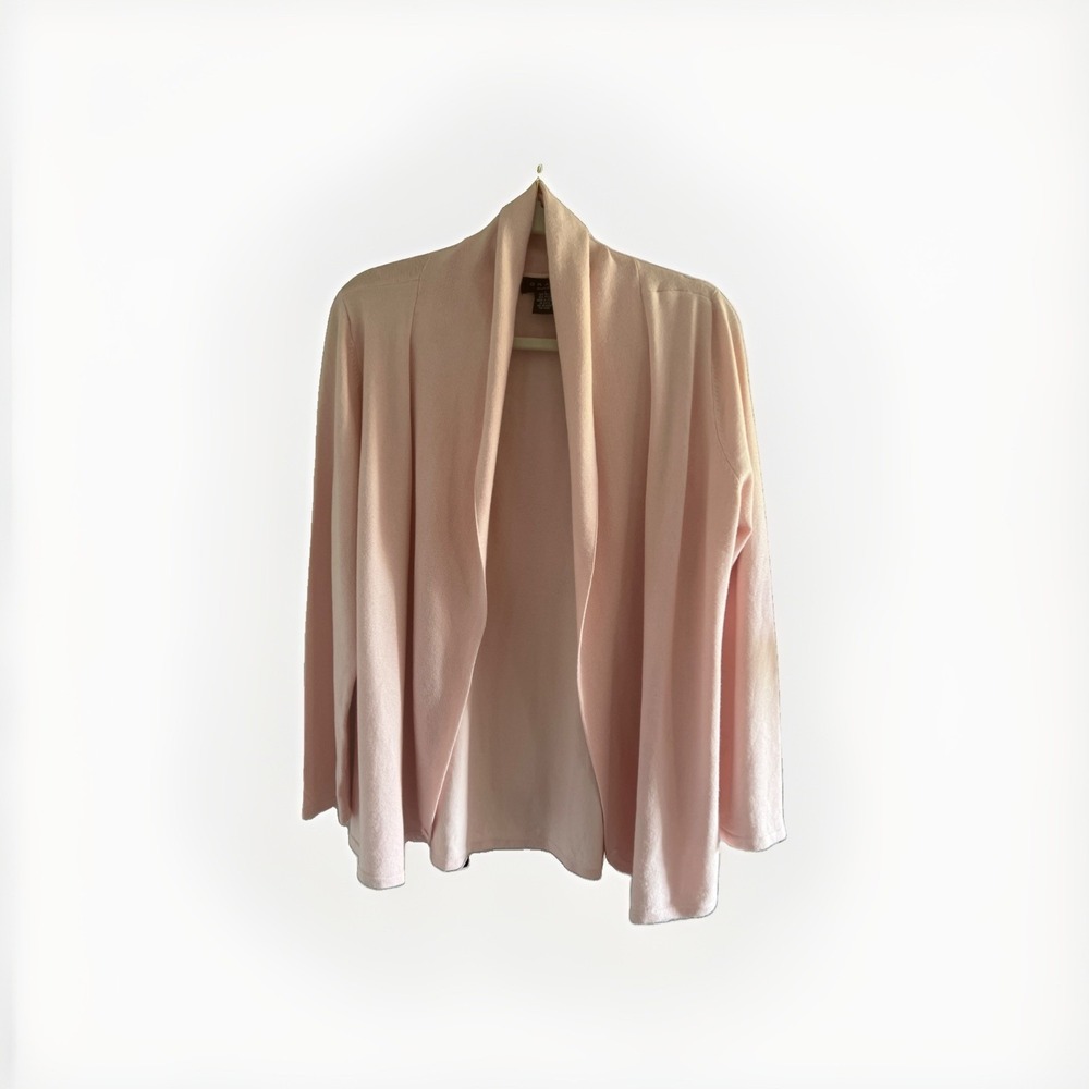 Grace Open Front Cardigan Size L Pink